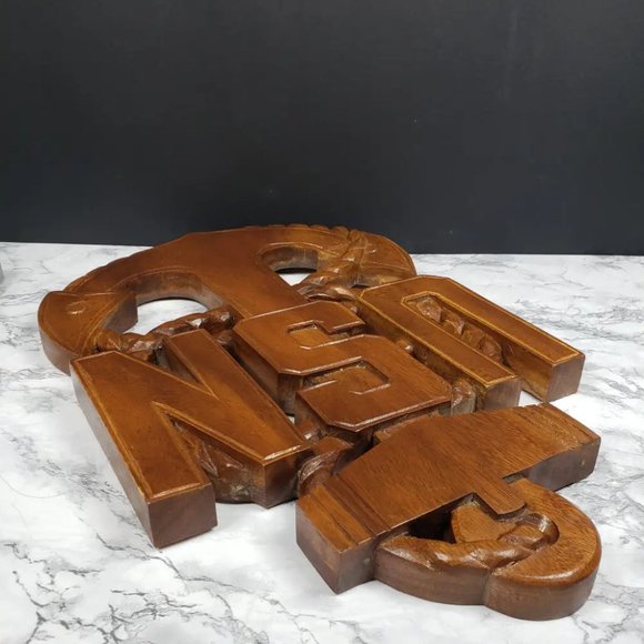 Handcarved Wood US Navy Chief Wall Decor Vintage - Picture 4 of 7